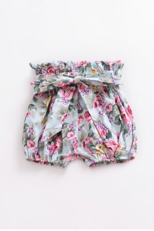 Short floreado verde menta