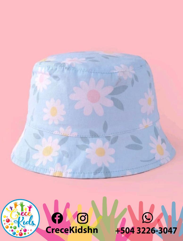 Gorra Azul Con Flores Crece Kids gorra-azul-con-flores-crece-kids