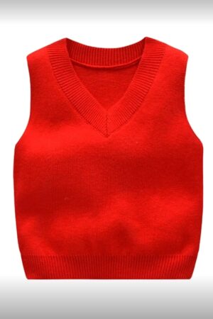 Chaleco Rojo cin manga cuello V