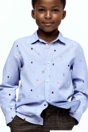 Camisa de algodon estampada de galletas de jengibre