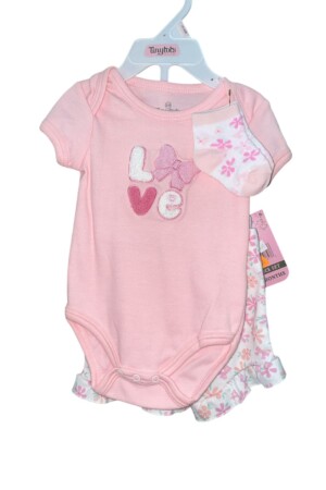 Conjunto para bebé niña “Love” – 3 piezas