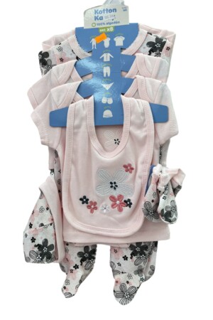 Set de recién nacido 8 piezas 100% algodón floral 🌼