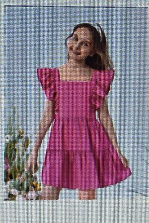Vestido para niña rosa fucsia con mangas de olanes 🌸