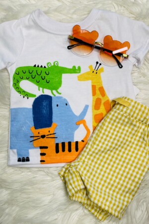 conjunto de traje de baño de jirafa